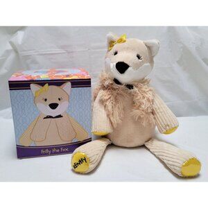 Scentsy Buddy Beige with Gold Bow FRILLY THE FOX 16" Full Size #76230